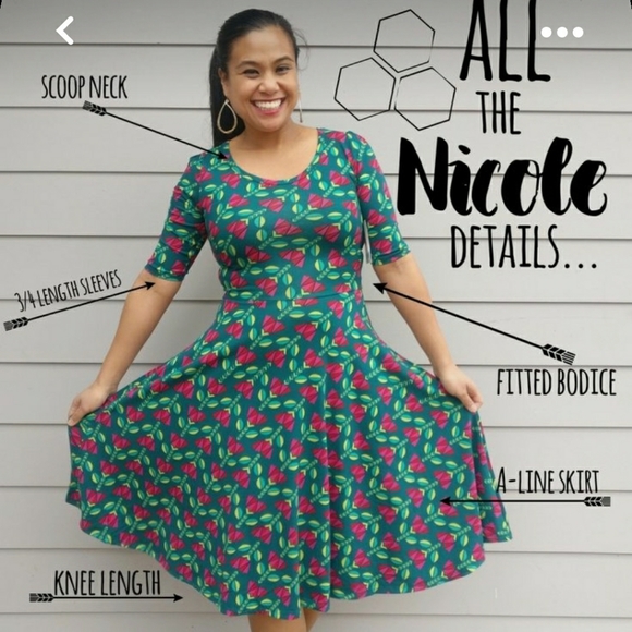 - Size Small New LuLaRoe Nicole Dress - Picture 11 of 13
